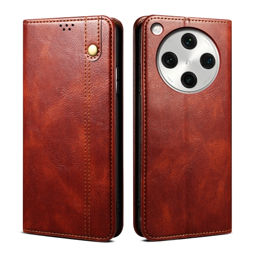 

For OPPO Find X8 Oil Wax Crazy Horse Texture Leather Phone Case(Brown)