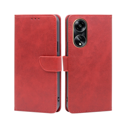 

For OPPO A1 5G Calf Texture Buckle Flip Leather Phone Case(Red)