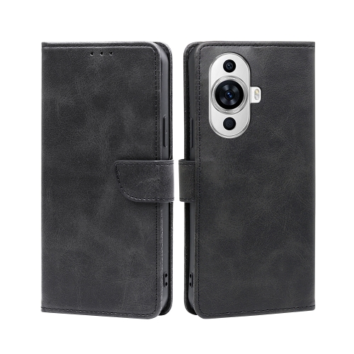 

For Huawei nova 11 4G Calf Texture Buckle Flip Leather Phone Case(Black)