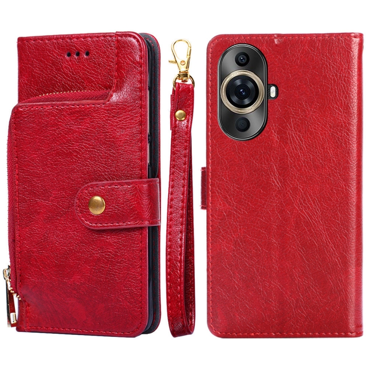 

For Huawei nova 11 Pro 4G / 11 Ultra 4G Zipper Bag Leather Phone Case(Red)