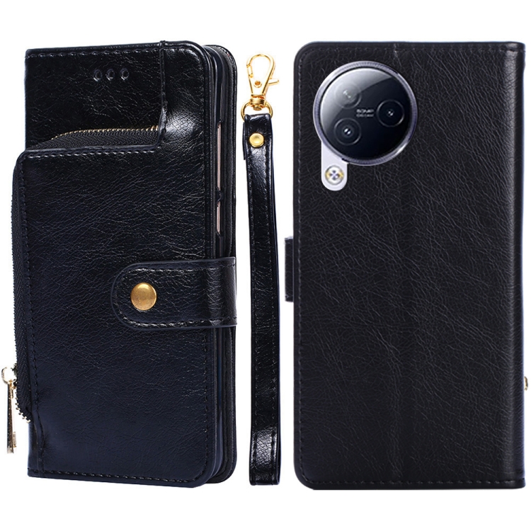 

For Xiaomi Civi 3 5G Zipper Bag Leather Phone Case(Black)