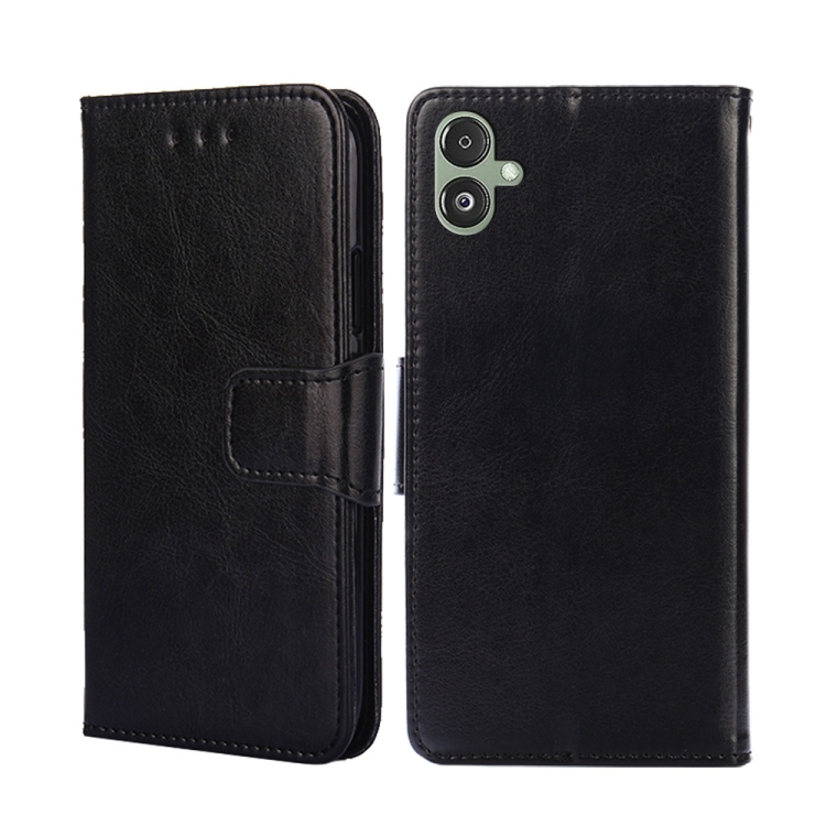

For Samsung Galaxy F14 5G Crystal Texture Leather Phone Case(Black)