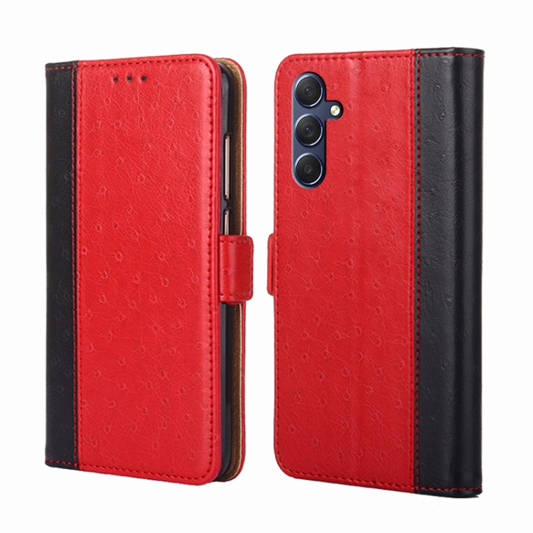 

For Samsung Galaxy M54 5G Ostrich Texture Horizontal Flip Leather Phone Case(Red)
