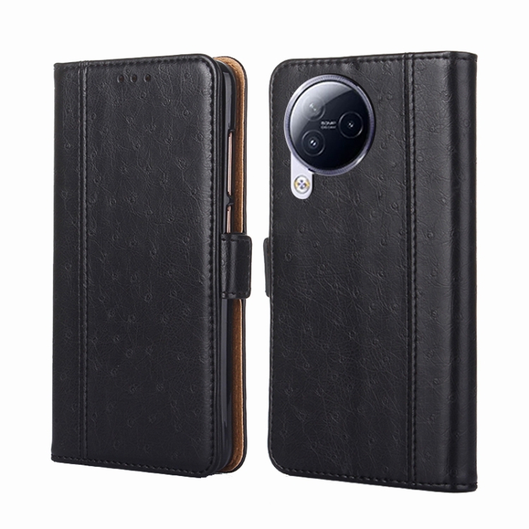 

For Xiaomi Civi 3 5G Ostrich Texture Horizontal Flip Leather Phone Case(Black)