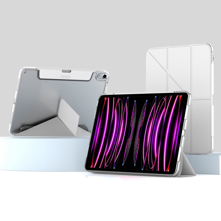 

For iPad Pro 11 2022 / 2021 / 2020 Mutural Deformation Stand Smart Leather Tablet Case(Grey)