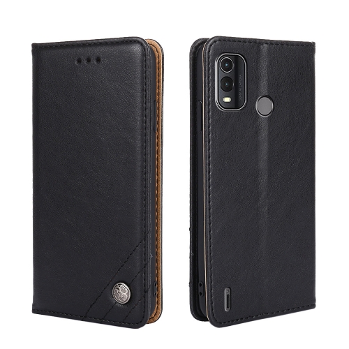 

For Nokia G11 Plus Non-Magnetic Retro Texture Leather Phone Case(Black)