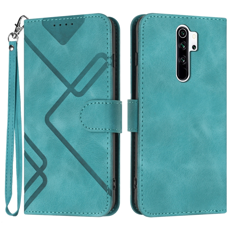 For Xiaomi Redmi 9/9 Prime/Poco M2 Line Pattern Skin Feel Leather