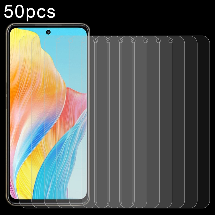 

For OPPO F23 50pcs 0.26mm 9H 2.5D Tempered Glass Film