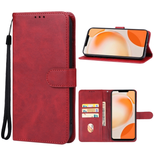 

For Huawei nova Y91 Leather Phone Case(Red)