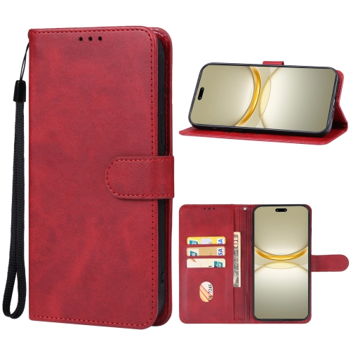 

For Huawei nova 12 Ultra Leather Phone Case(Red)