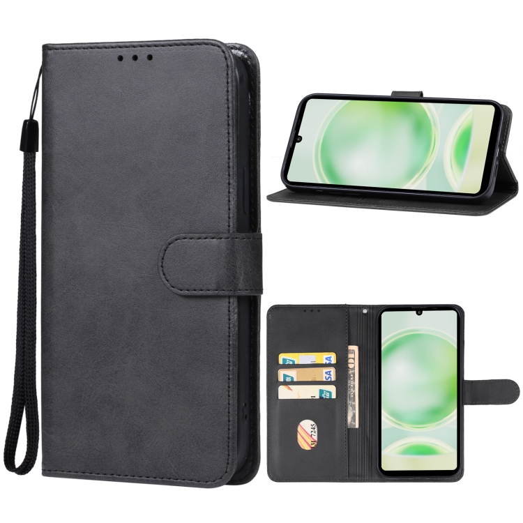 

For Sharp Aquos Sense8 SHG11 Leather Phone Case(Black)