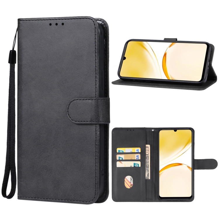 

For Realme C53 Leather Phone Case(Black)