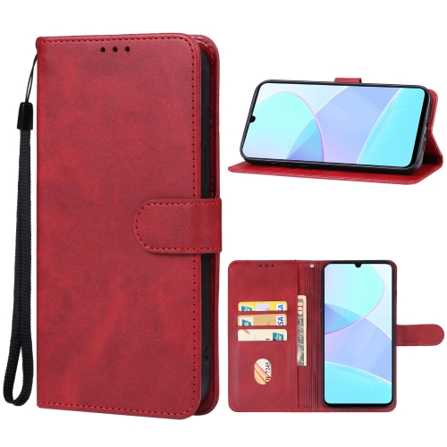 

For Realme C51 Leather Phone Case(Red)