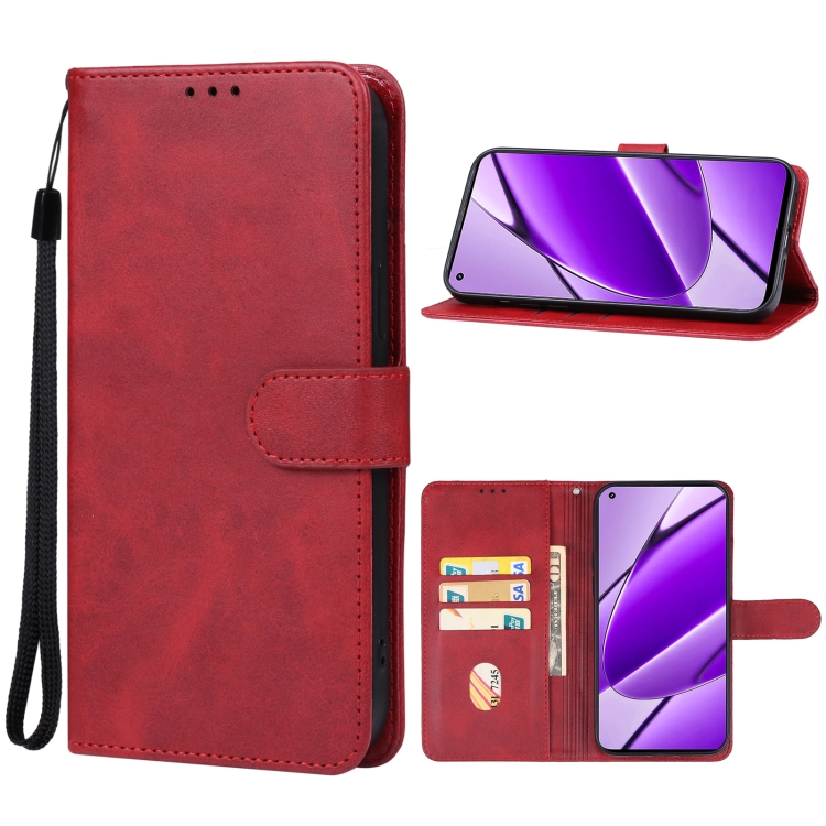 

For Realme 11 4G Leather Phone Case(Red)
