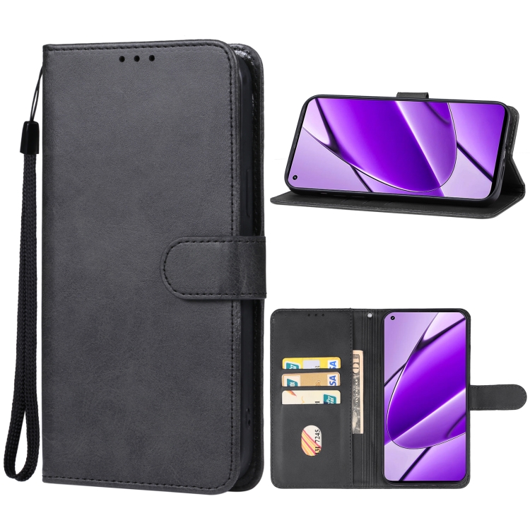 

For Realme 11 4G Leather Phone Case(Black)