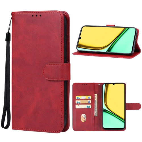 

For Realme C61 India Leather Phone Case(Red)