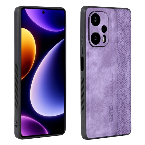 

For Xiaomi Redmi Note 12 Turbo / Poco F5 AZNS 3D Embossed Skin Feel Phone Case(Purple)