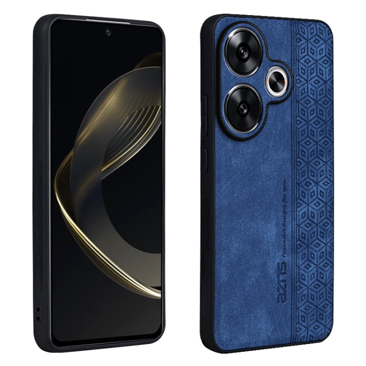 

For Xiaomi Redmi Turbo 3 AZNS 3D Embossed Skin Feel Phone Case(Sapphire Blue)