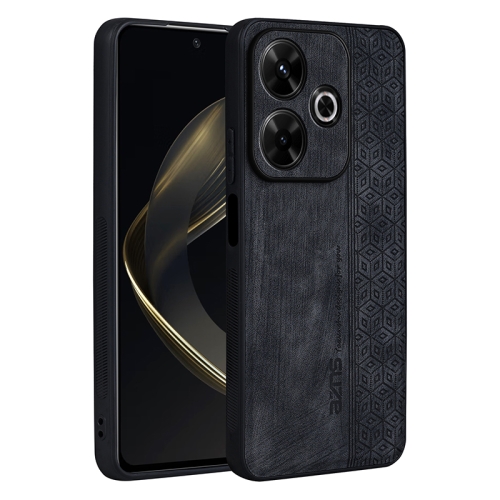 For Xiaomi Redmi 13 4G Global AZNS 3D Embossed Skin Feel Phone Case(Black)