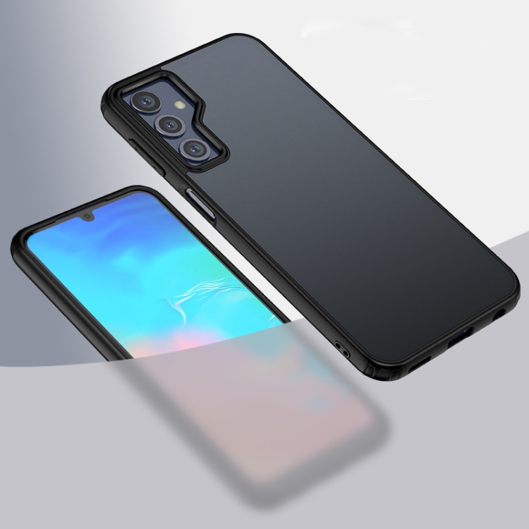 

For Samsung Galaxy M34 5G Armor Clear TPU Hard PC Phone Case(Matte Black)