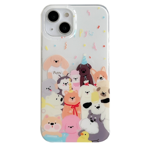 

For iPhone 14 IMD Cute Animal Pattern Phone Case(Dog)