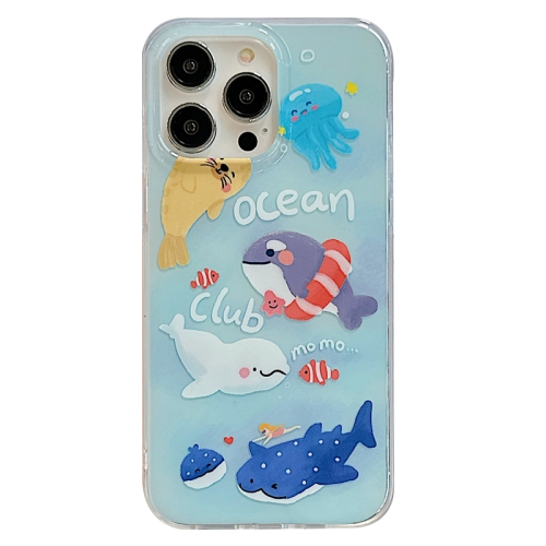 

For iPhone 12 Pro IMD Cute Animal Pattern Phone Case(Seal)