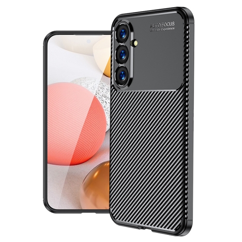 For Samsung Galaxy S23 FE 5G Carbon Fiber Texture Shockproof TPU Phone Case(Black)