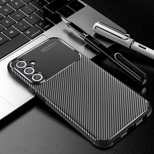 

For Samsung Galaxy M34 5G Carbon Fiber Texture Shockproof TPU Phone Case(Black)