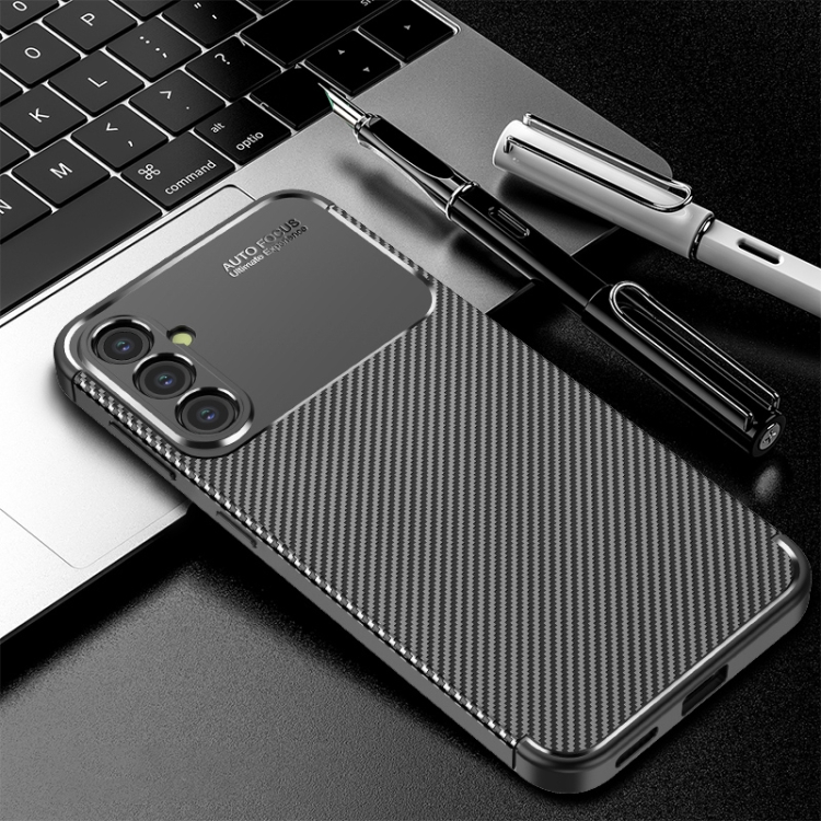 

For Samsung Galaxy S24+ 5G Carbon Fiber Texture Shockproof TPU Phone Case(Black)