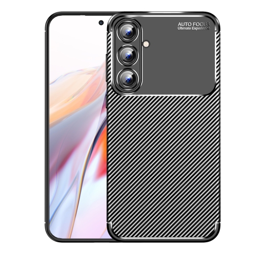 For Samsung Galaxy A55 Carbon Fiber Texture Shockproof TPU Phone Case(Black)