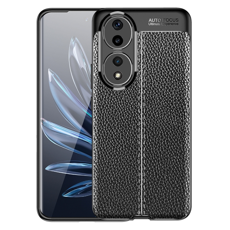 

For Honor 90 Litchi Texture Shockproof TPU Phone Case(Black)