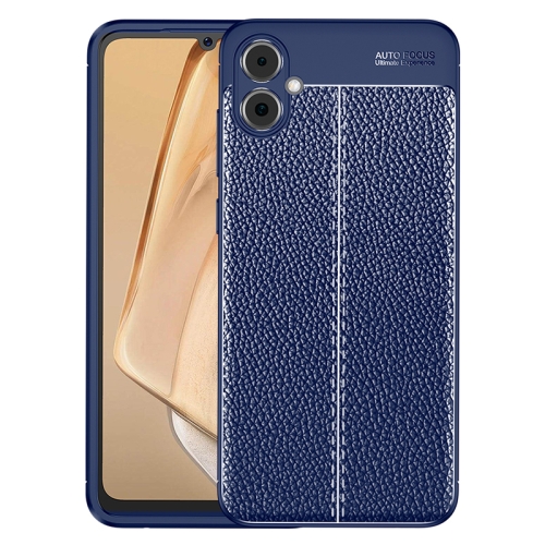 

For Samsung Galaxy A05 Litchi Texture Shockproof TPU Phone Case(Blue)