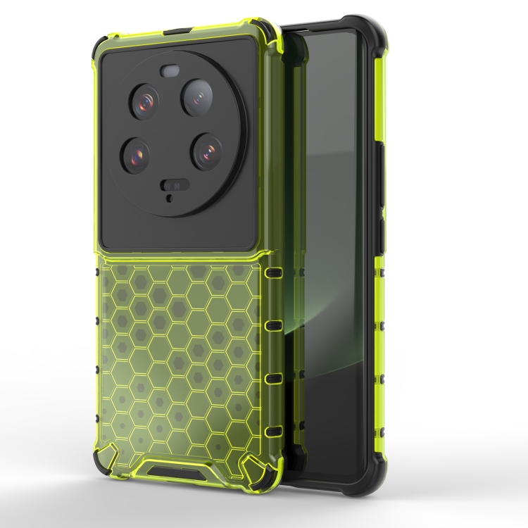 

For Xiaomi 13 Ultra Shockproof Honeycomb PC + TPU Phone Case(Green)