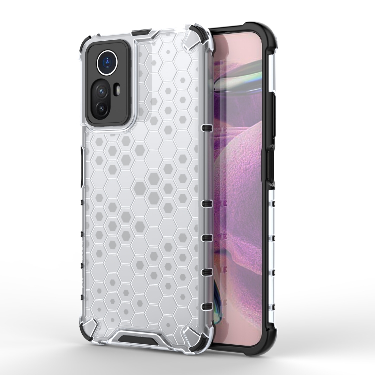 

For Xiaomi Note 12S 4G Global Shockproof Honeycomb PC + TPU Phone Case(White)