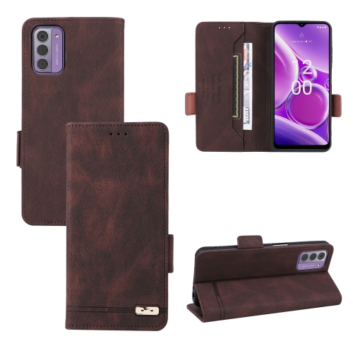 

For Nokia G42 Magnetic Clasp Leather Phone Case(Brown)