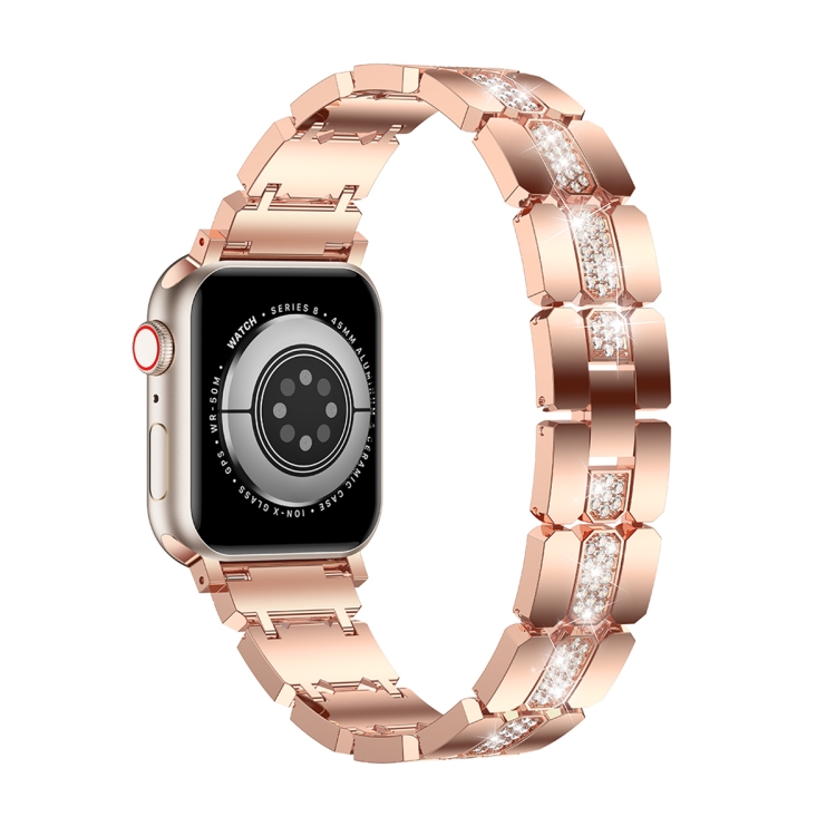 

Diamond Metal Watch Band For Apple Watch 3 38mm(Rose Gold)