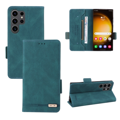 

For Samsung Galaxy S24 Ultra 5G Magnetic Clasp Leather Phone Case(Green)