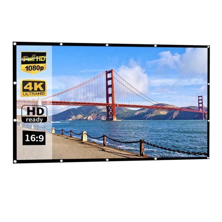 

Simple Folding Thin Polyester Projector Film Curtain, Size:150 inch 4:3
