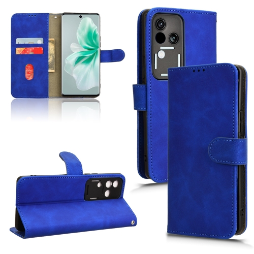 

For vivo S18 Skin Feel Magnetic Flip Leather Phone Case(Blue)