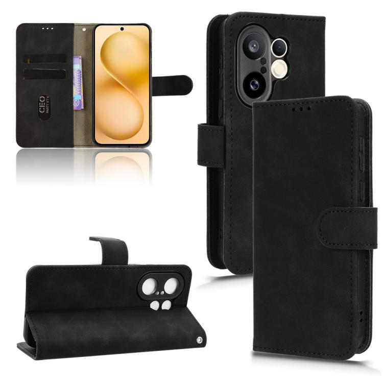 

For vivo S30 Pro mini Skin Feel Magnetic Flip Leather Phone Case(Black)