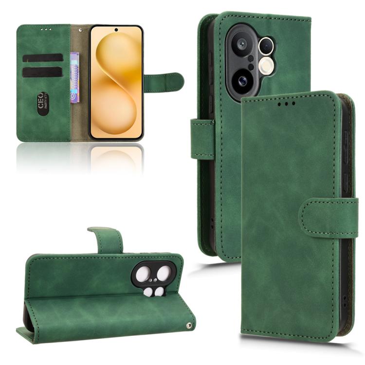 

For vivo S30 Pro mini Skin Feel Magnetic Flip Leather Phone Case(Green)