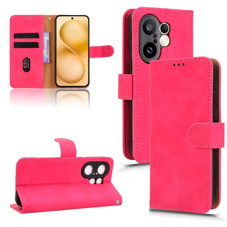

For vivo S30 Pro mini Skin Feel Magnetic Flip Leather Phone Case(Rose Red)