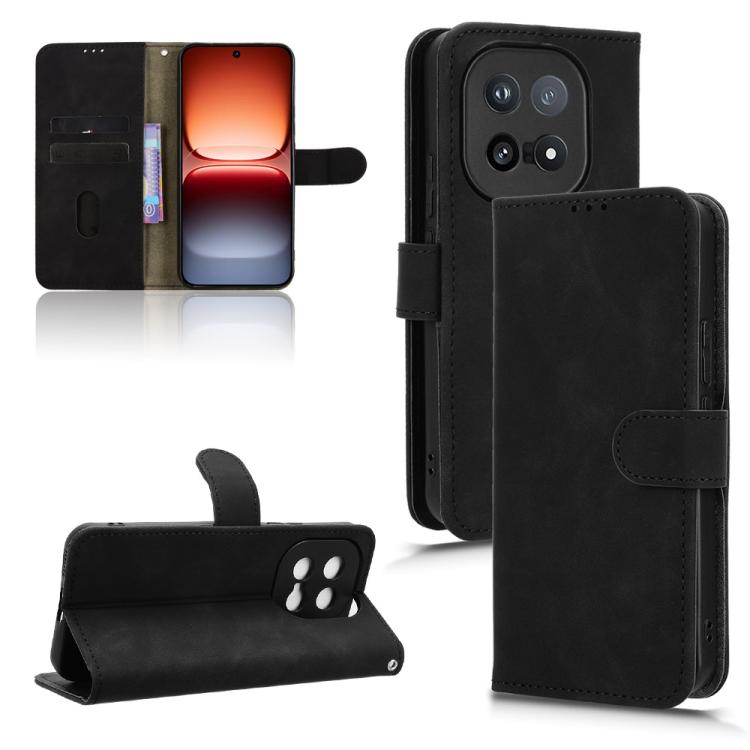 

For vivo iQOO 15 Skin Feel Magnetic Flip Leather Phone Case(Black)