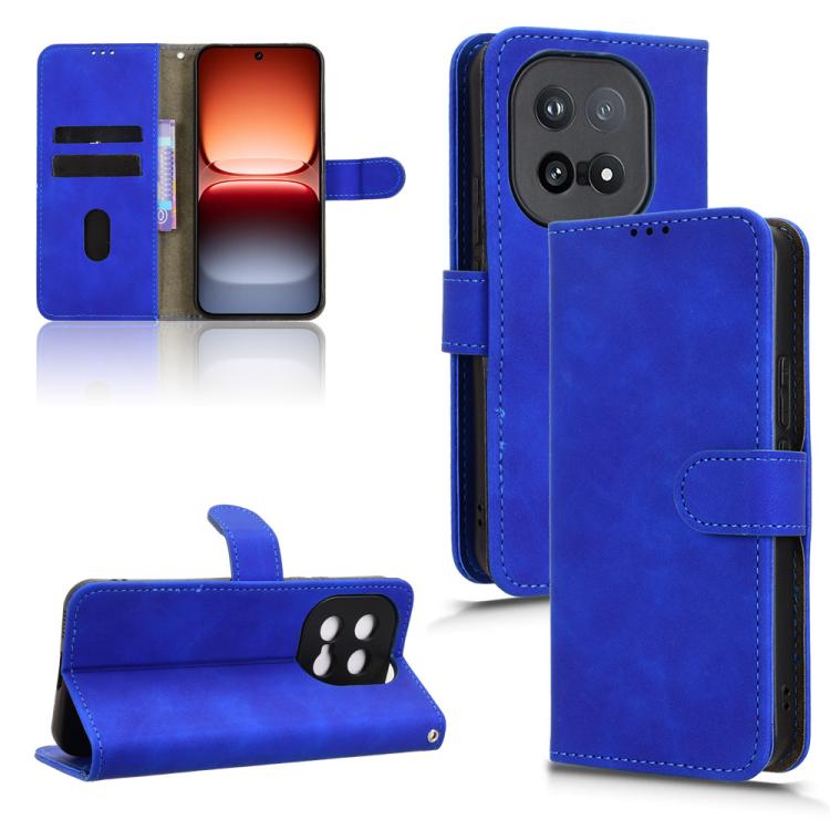 

For vivo iQOO 15 Skin Feel Magnetic Flip Leather Phone Case(Blue)
