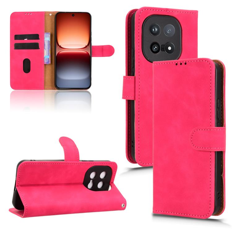 

For vivo iQOO 15 Skin Feel Magnetic Flip Leather Phone Case(Rose Red)