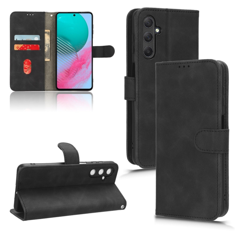 

For Samsung Galaxy M54 5G Skin Feel Magnetic Flip Leather Phone Case(Black)