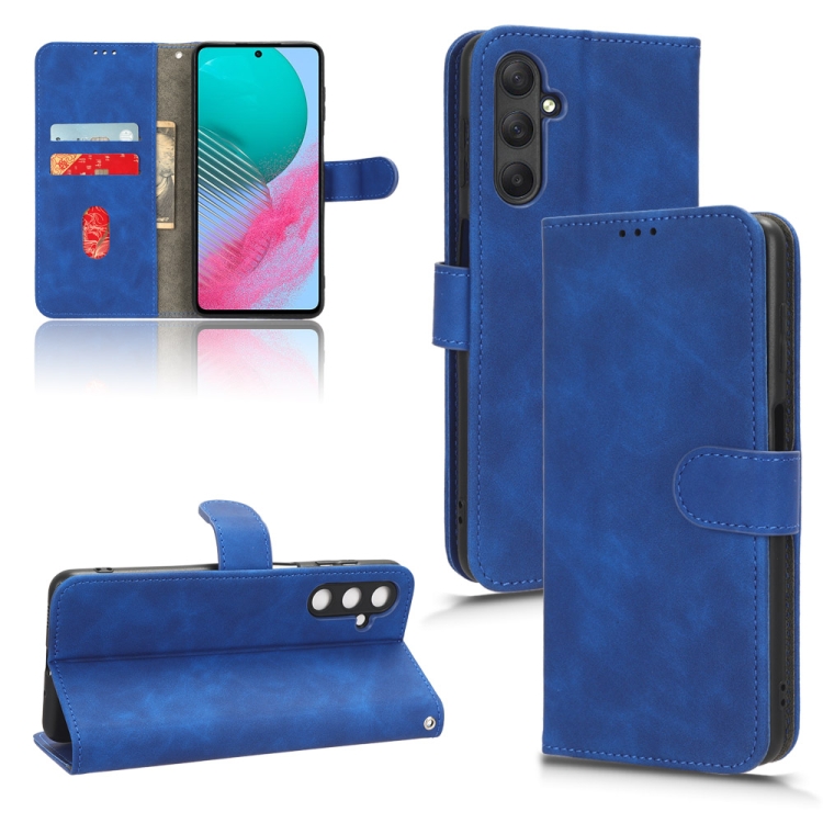 

For Samsung Galaxy M54 5G Skin Feel Magnetic Flip Leather Phone Case(Blue)
