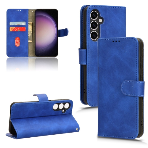 

For Samsung Galaxy S23 FE 5G Skin Feel Magnetic Flip Leather Phone Case(Blue)