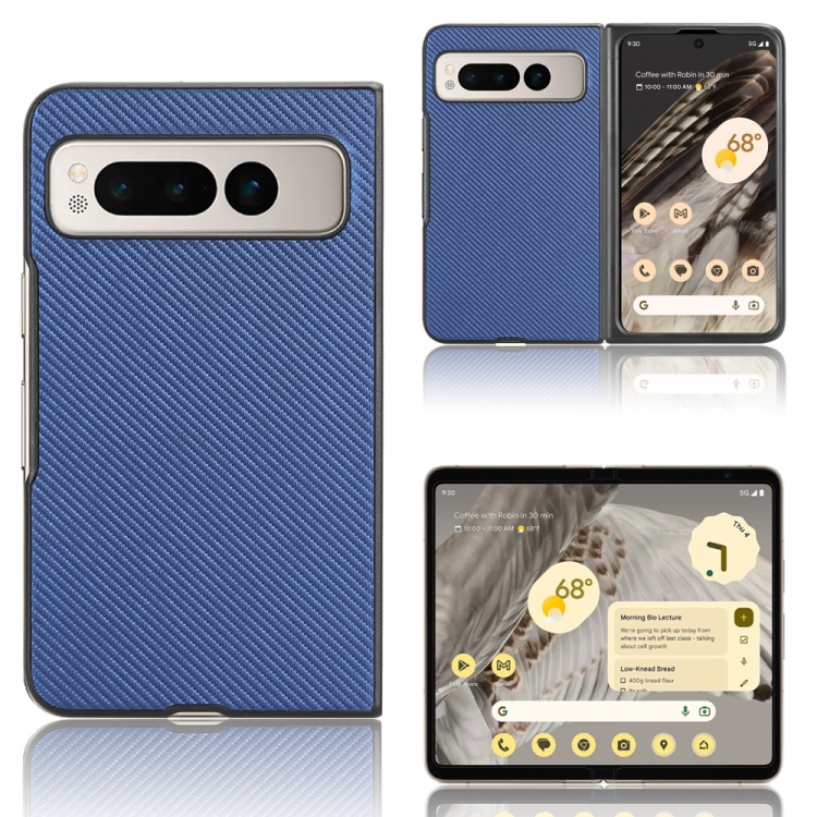 

For Google Pixel Fold PU Leather PC Phone Case(Blue)