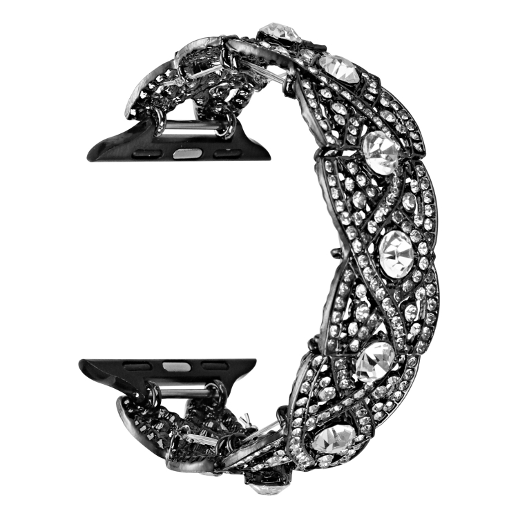 

Diamonds Twist Metal Watch Band For Apple Watch Ultra 49mm(Black)
